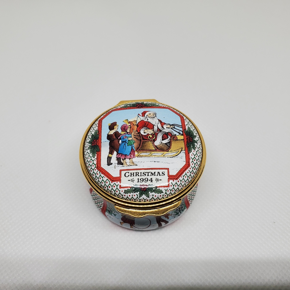 Halcyon Days Enamels Christmas 1994 trinket